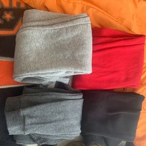 Black , Gray, red , and dark Gray  boy sweat pants